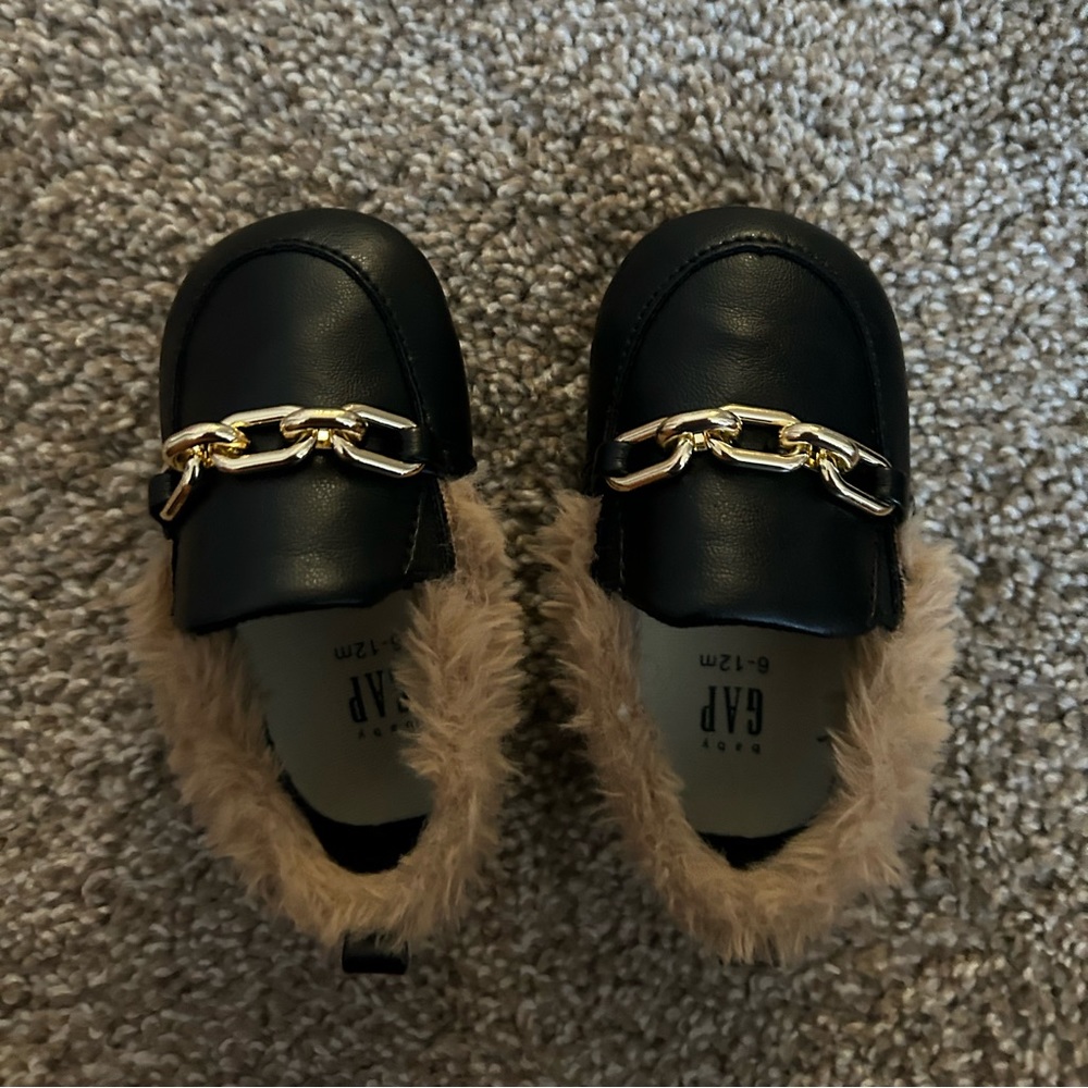 Baby fur loafers